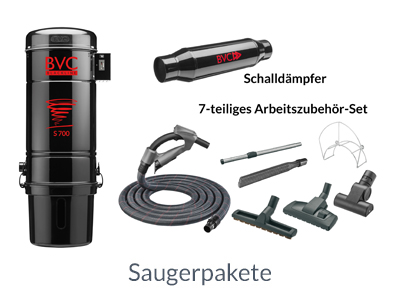 BVC Saugerpaket S 700 Blackline mit Multi-Flex Saugschlauch