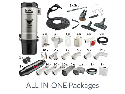 All-In-One Package BVC central vacuum cleaner